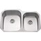 Hardware Resources 32" Lx20-3/4" Wx9" D Undermount 16 Gauge Stainless Steel 60/40 Double Bowl Sink 801L - alternate 1